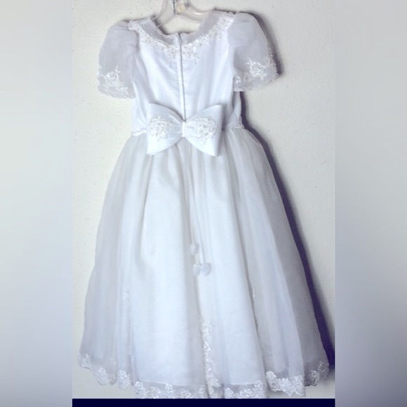 JJ Anjorden Formal appliqué pearls Dress Communion 8. - Picture 2 of 12